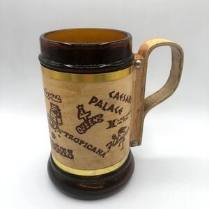 Vintage Las Vegas Casinos Souvenir Mug Retro Tourism MCM Collectible
